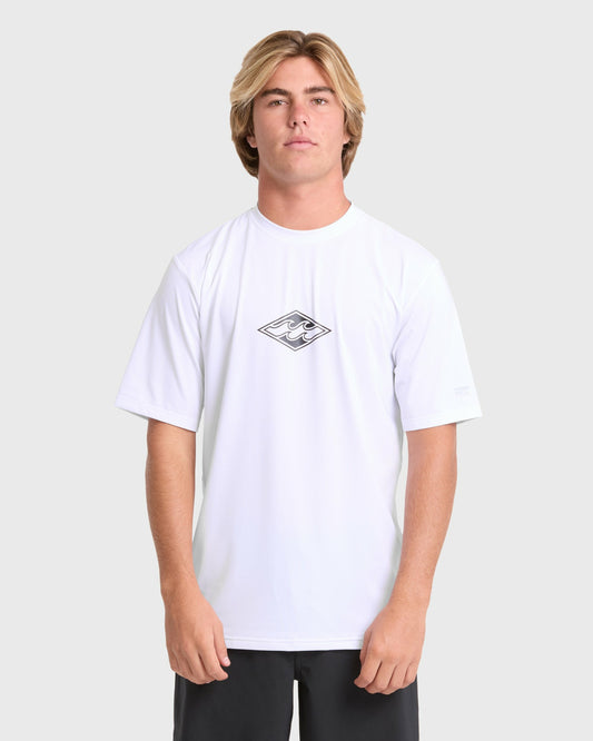 Men's Billabong All Day Wave Loose Fit Short Sleeve Surf Tee - White