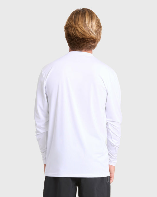 Men's Billabong All Day Wave Long Sleeve Surf Tee - White