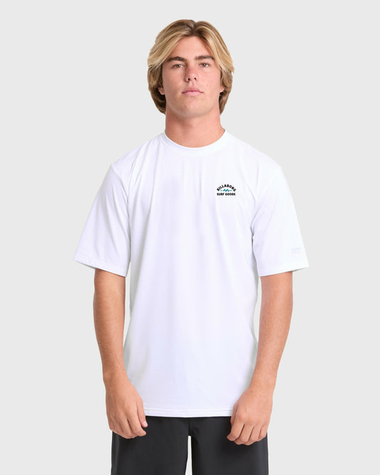 Men's Billabong Rift Short Sleeve Surf Tee - White