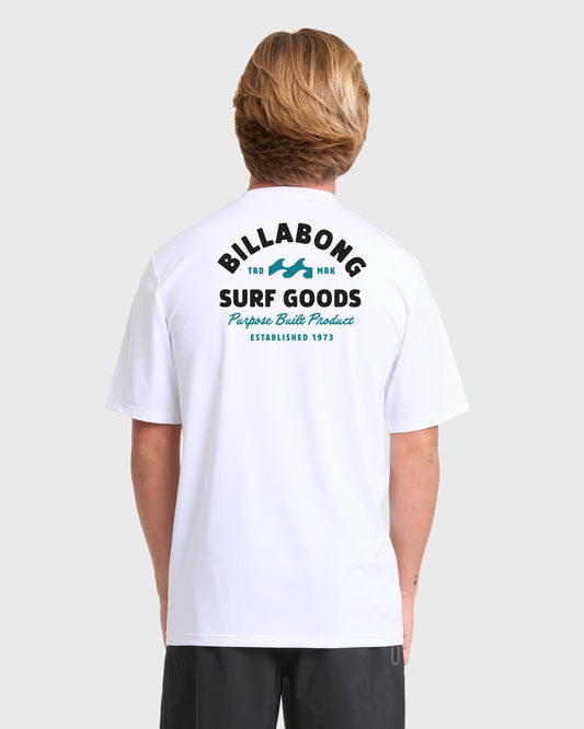 Men's Billabong Rift Short Sleeve Surf Tee - White